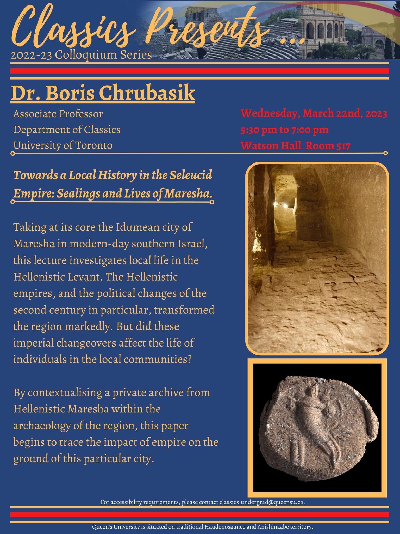 Classics Presents Dr. Brois Chrubasik