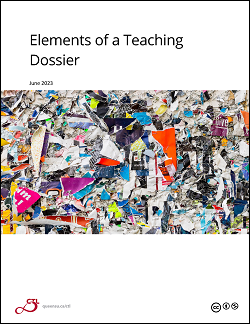 Elements of a Teaching Dossier cover page