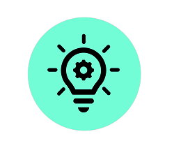 "lightbulb icon on a pale teal background"