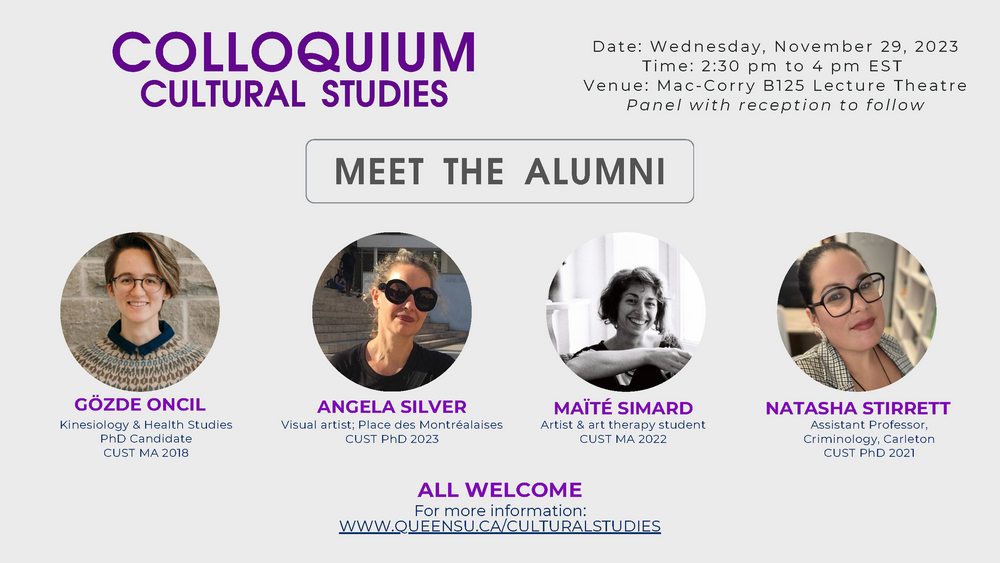 CUST alumni panel is Nov 29 from 2:30-4pm in MacCorry B176 lecture theatre