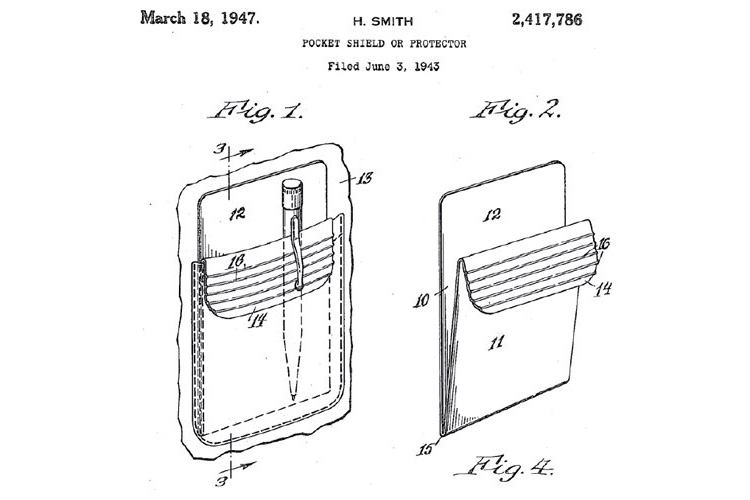 [pocket protector patent drawing]