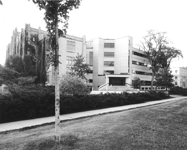 [photo of Miller Hall's Bruce Wing in 1973]