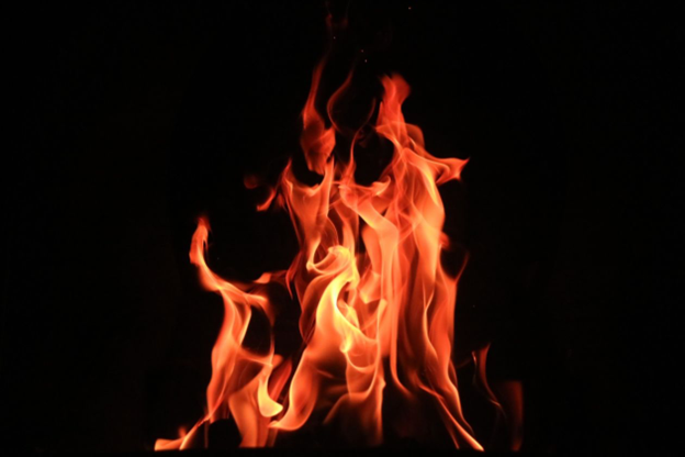 a lit flame
