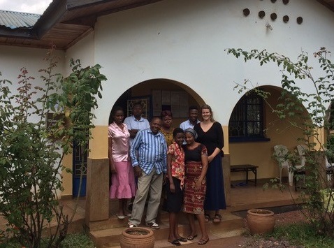Staff of the Pamoja Tunaweza Women’s Centre. Left to right, back: Lillian (nurse/pharmacist), Jackson (doctor), Dorothea (staff), Leonce (nurse) and Ms. Chidwick. Left to right, front: Msechu (driver), Hilda (nurse) and Azylina (staff). (Photo credit: Hanna Chidwick)