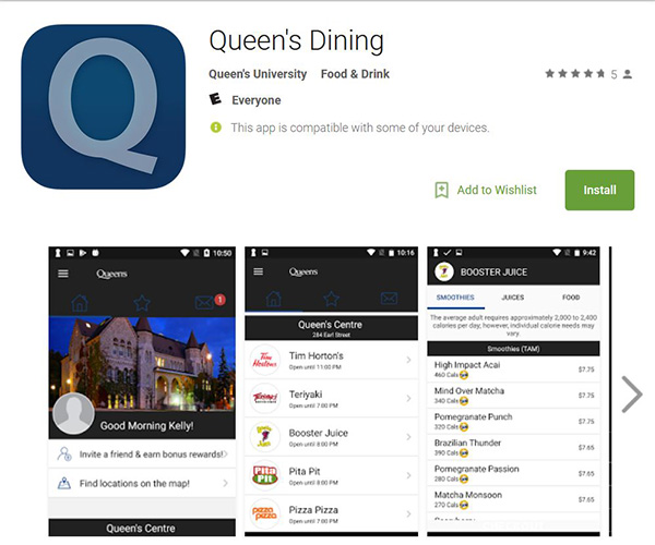 Queen's Food App