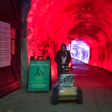 Shaza at the Brockville Railway Tunnel using an unmanned ground vehicle