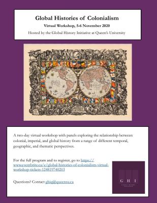 "Global Histories of Colonialism" event poster