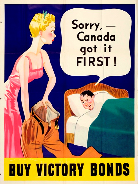 Image of a Canadian WWI poster promoting the purchase of victory bonds