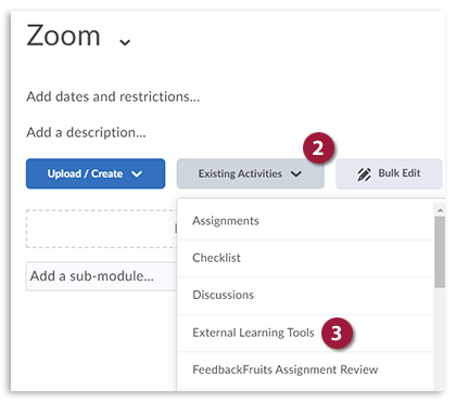 Add a Zoom link to your course