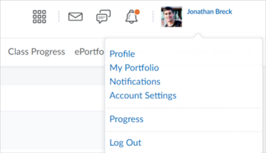 "Screenshot of onQ User Profile Settings"