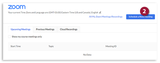 Schedule a meeting in Zoom