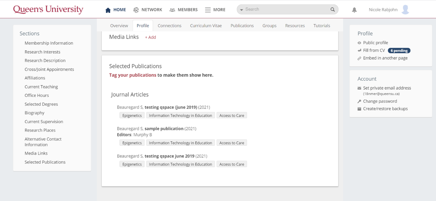 image showing step five for how to add research theme tags to your publications