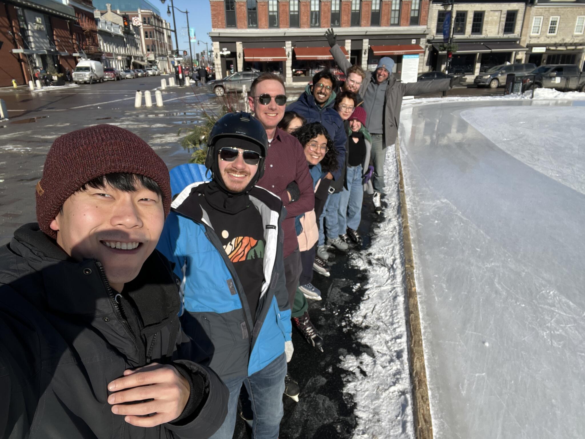 Part of the QHEAT group by the city hall ice rink