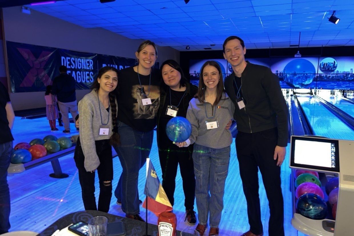 five alumni bowling