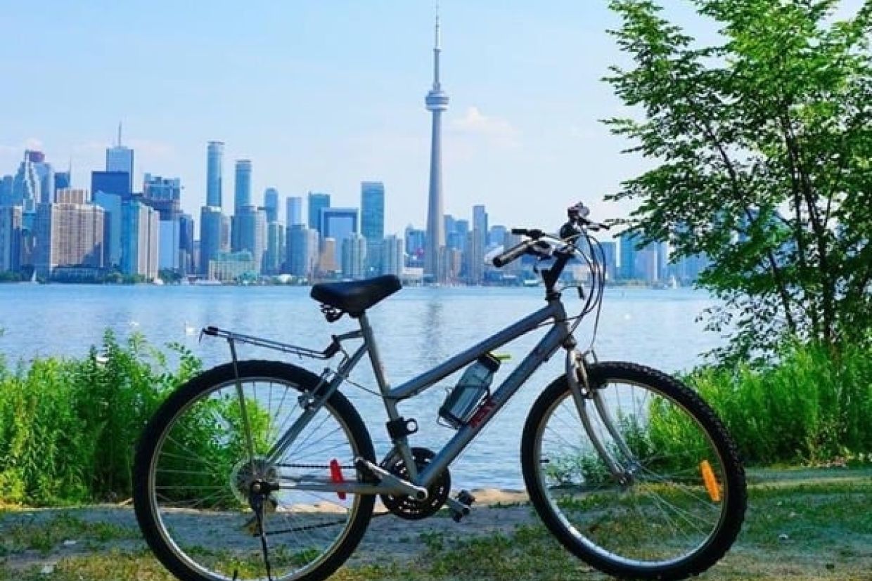 Bike infront of Toronto Skyline