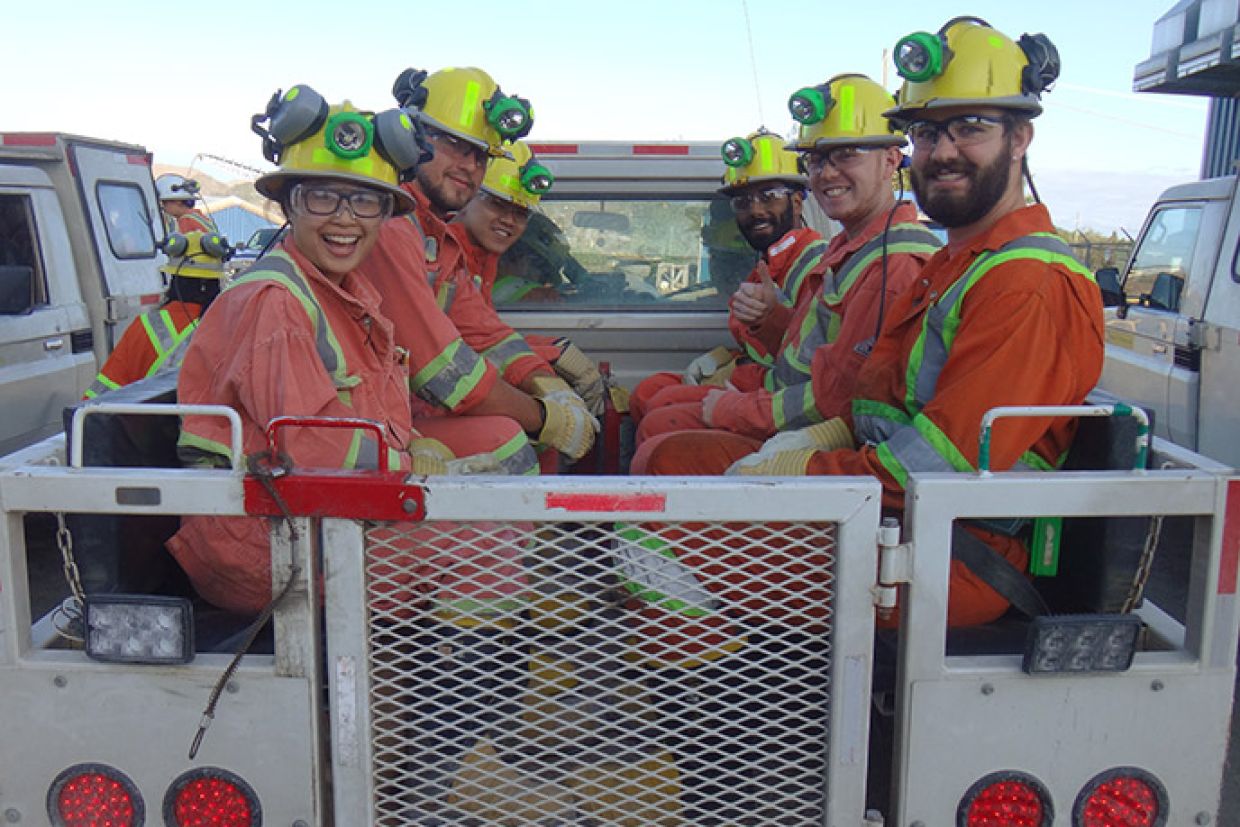 Students on Mining field trip