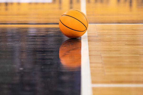 basketball on a court