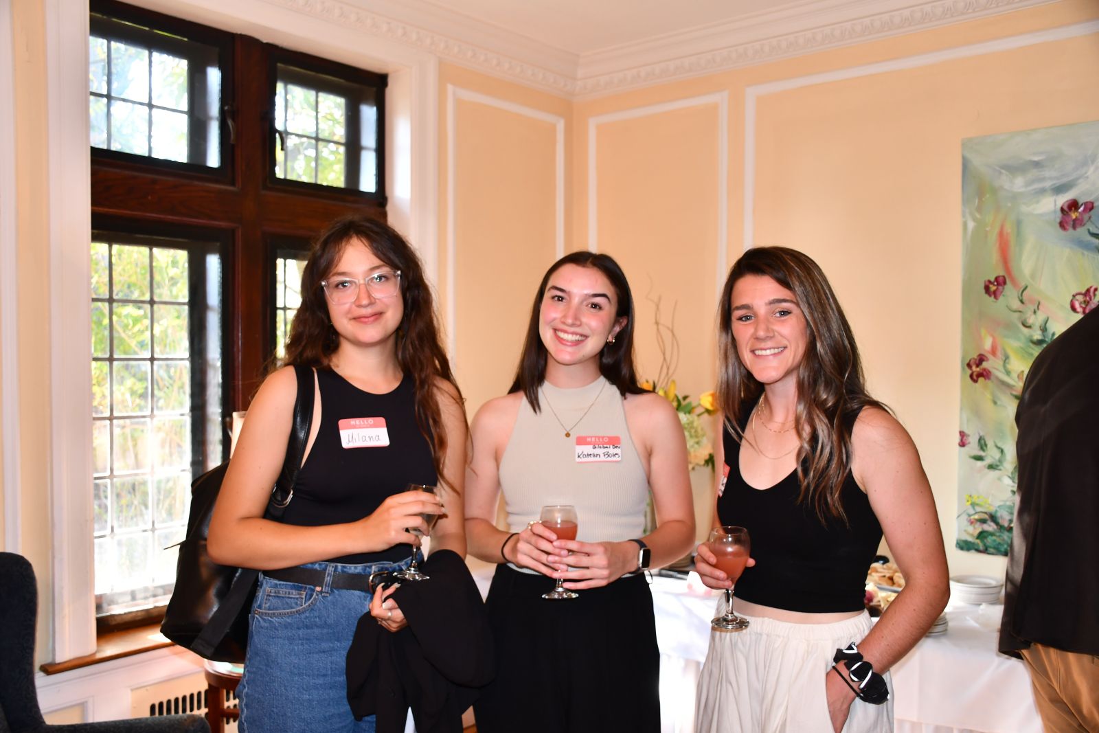 Three of the award winners enjoy social time at the Dean’s Awards event.