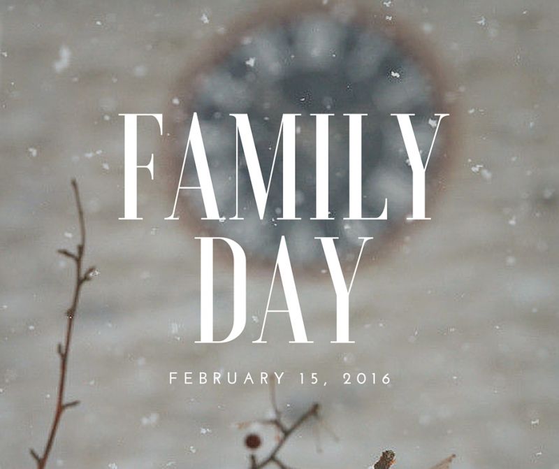 Family Day 2016 in Ontario falls on February 15