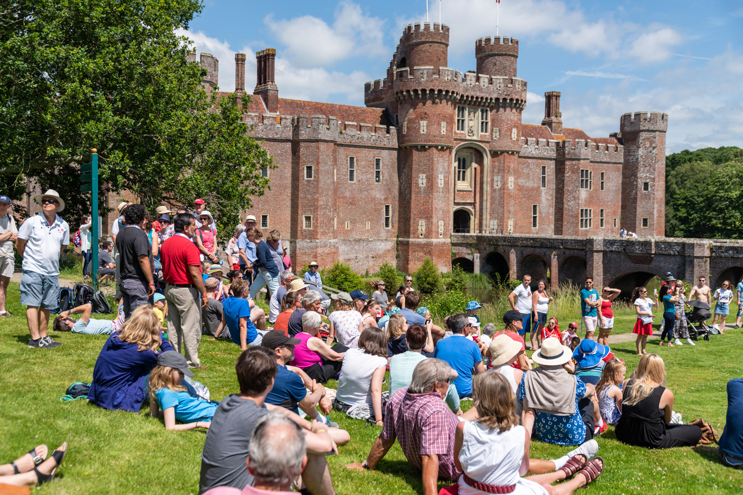people celebrating Canada Day at the castle