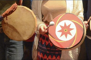 People drumming