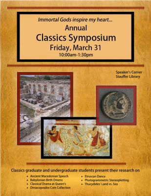 Annual Classics Symposium poster
