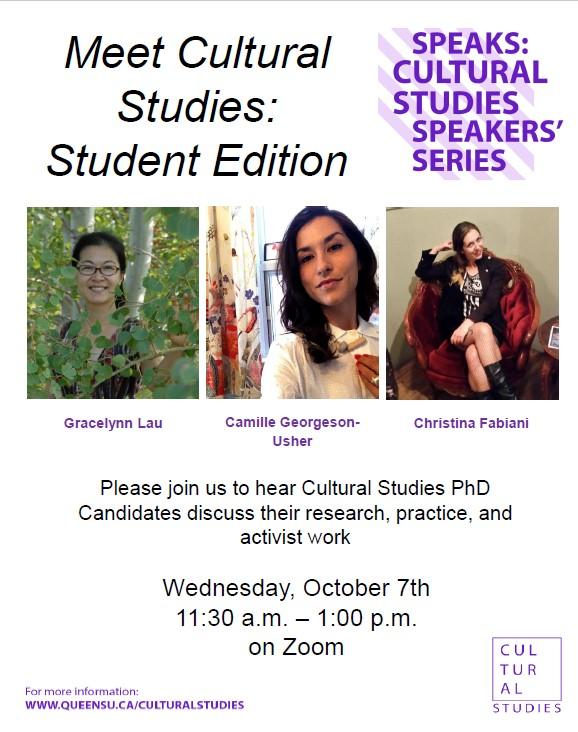 Meet Cultural Studies Students poster