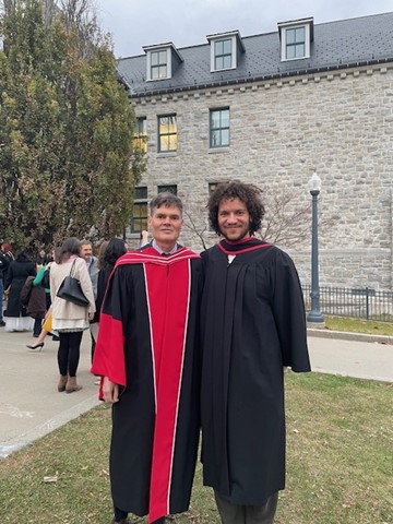 Smiling graduates at convocation