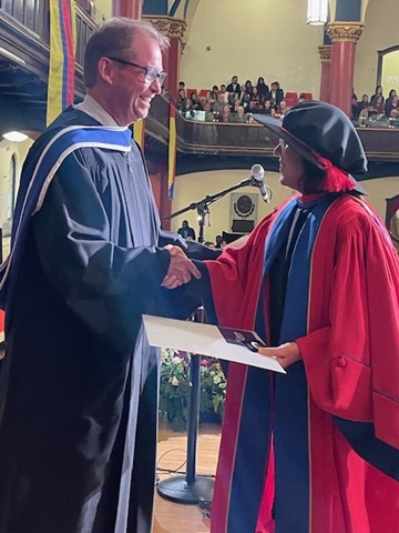 Ozlem receives her degree