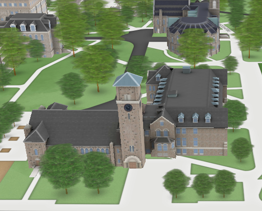 [screenshot of Grant Hall rendering]