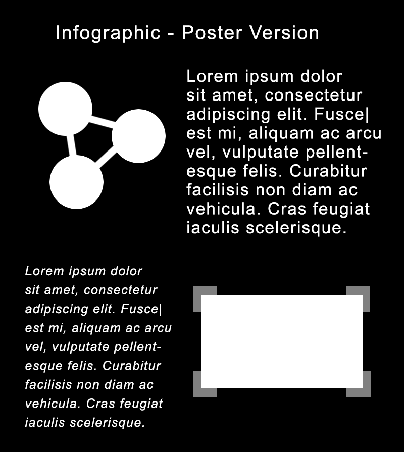 simple example of infographic poster with sample text and multiple sample images