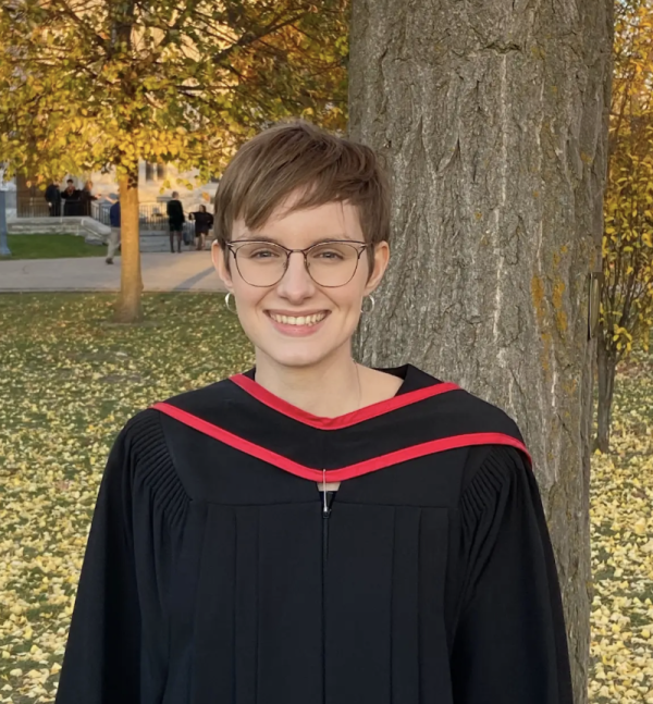 photo of student graduating