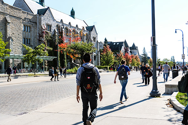 [University Avenue at Queen's in the fall]