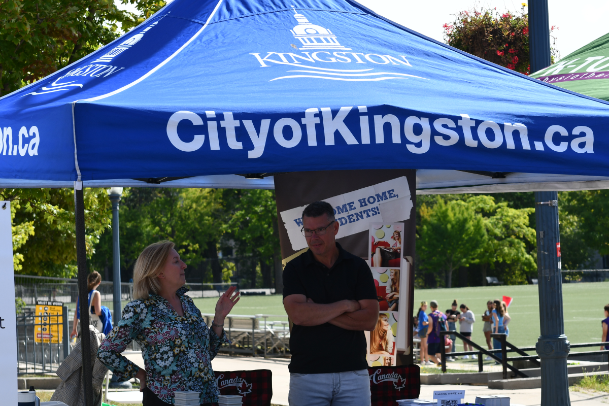 Photograph of the City of Kingston booth at the ASUS Sidewalk Sale