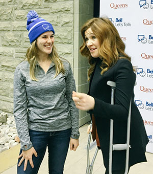 [Nadia Popov and Clara Hughes]