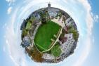 Aerial shot of Queen's campus