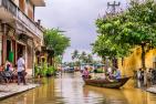 flooded street in Vietnam