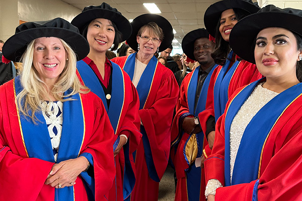 PhD students at Queen's convocation.