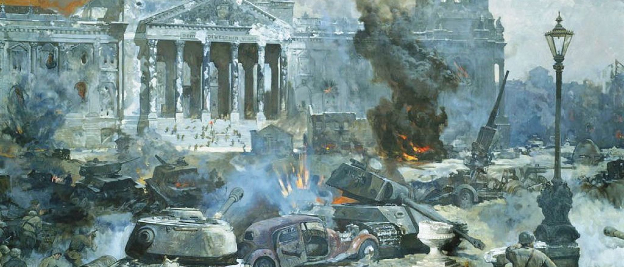 A painting of the Battle of Berlin