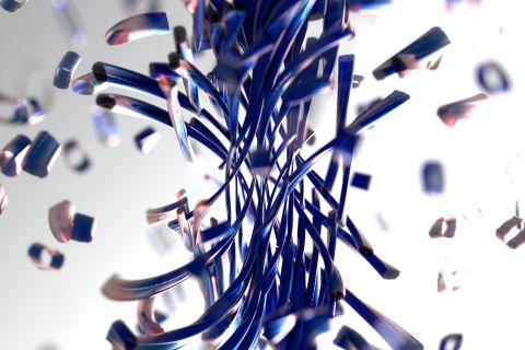 An image of a design with blue wires being broken