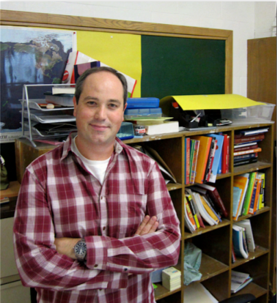 Image of Ted Goldring in a school