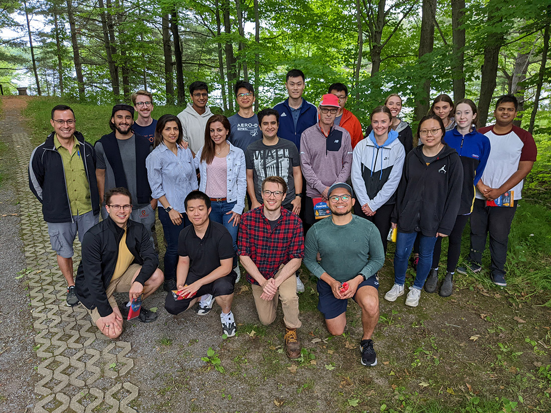 Participants at the 2022 student-led retreat at the beautiful Queen’s campus on Elbow Lake.