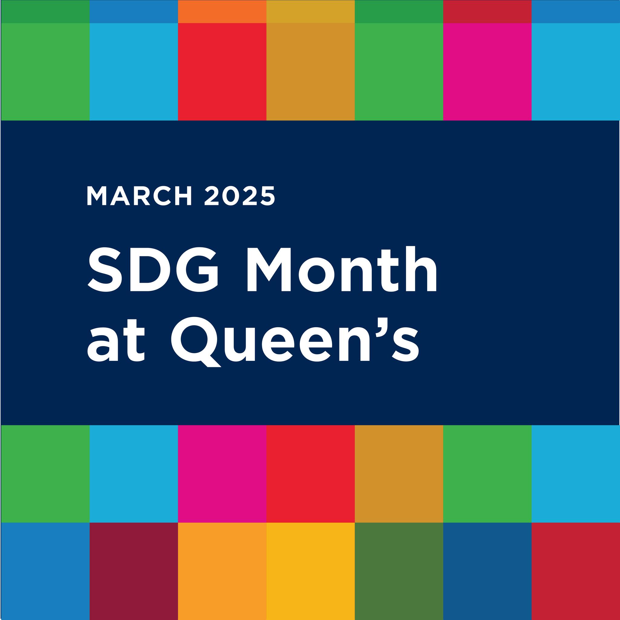 SDG Month Canada over colourful blocks