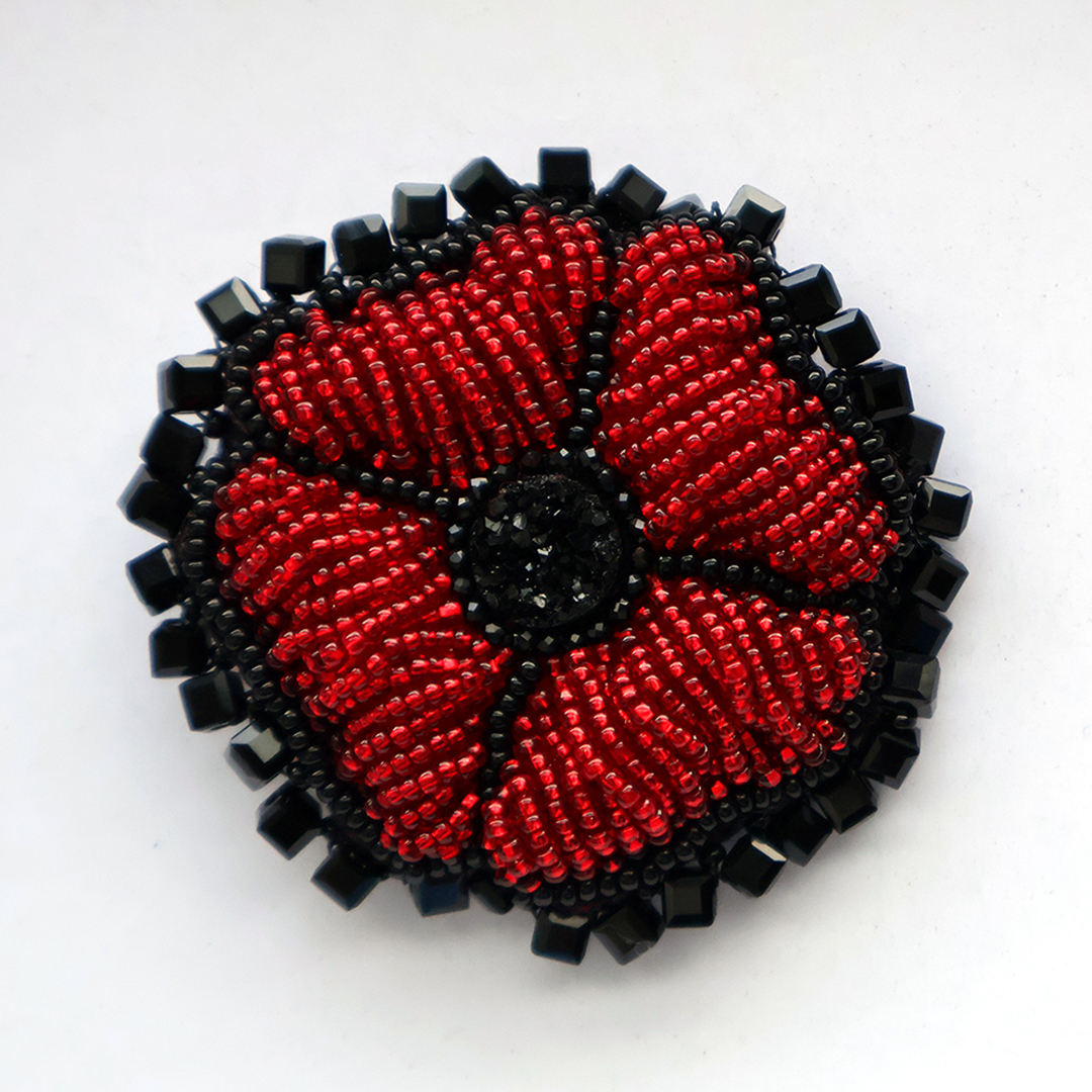 Beaded poppy