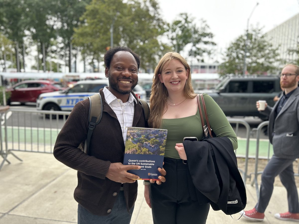 Victor Odele and Kate McCuaig at the SDG Action Weekend in New York City.