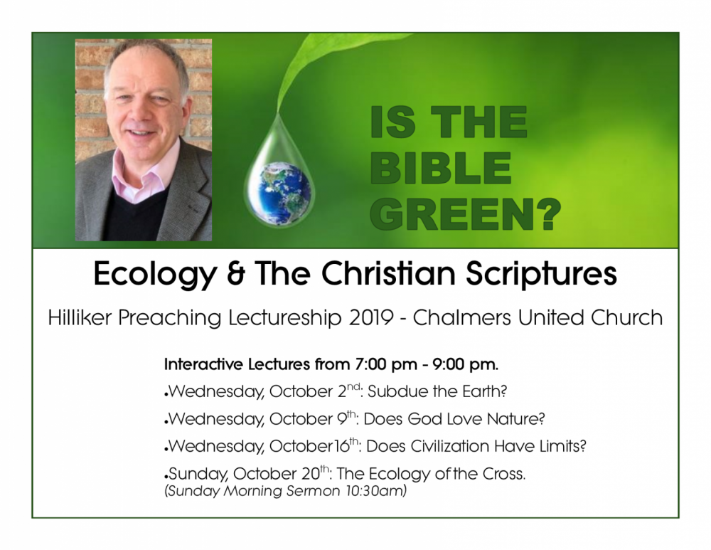 Is the bible green event poster