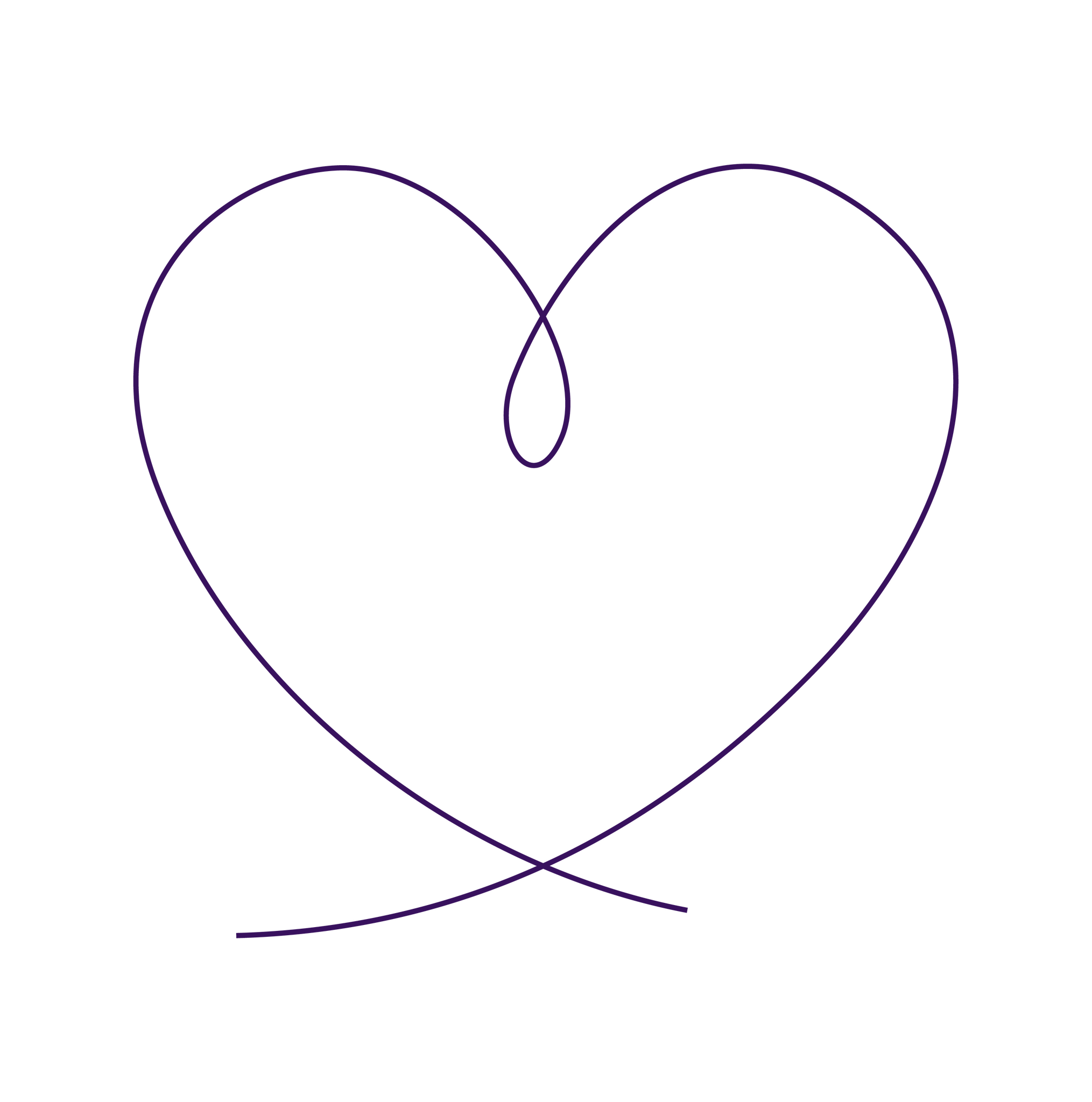 Heart Shaped Line Drawing