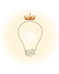 light bulb with a crown